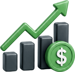 Rising green chart representing the price per Accrew Share
